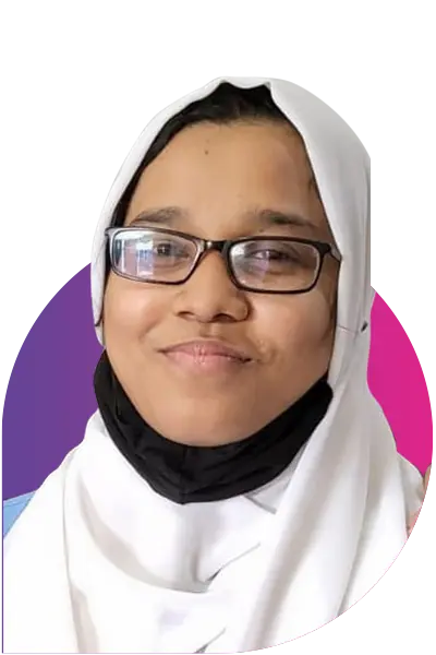 Tuitione Tutor Arshiya Fatima Bachelor's Degree in Arabic., Arabic Teacher for  CBSE,ICSE, IGCSE, for more than 4 years.